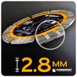 Disc diamantat segmentat pentru taiat in beton, caramida, gresie, 125 x 22.23 x 2.8 mm, Powermate