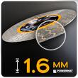 Disc diamantat segmentat pentru taiat in beton, caramida, gresie, 125 x 22.23 x 1.6 mm, Powermate