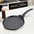 Tigaie de clatite, 25 cm, de marmura, Antiaderent, Inductie, Bono Pancake, neagra, Florina 