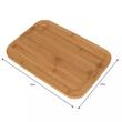 Placa, suport din bambus pentru taiat paine, cu sant pentru firimituri, 33 x 23 x 1.9 cm, bambus, Kinghoff