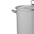 Oala din inox emailat lucios, cu capac, gri, 14l-28cm, Florina