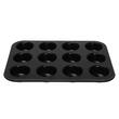 Forma, tava antiaderenta pentru copt briose, prajituri, 12 forme, 26.5 x 35.5 cm, neagra, Klausberg