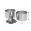 Set 2 forme rotunde culinare din inox cu piston pentru modelarea si decorarea mancarurilor, 7.6 x 5 cm, Kinghoff 