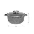 Oala cu capac, din aluminiu cu invelis ceramic marmorat, capacitate 5.6 litri, diametru 26 cm, Klausberg