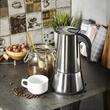 Espressor de cafea pentru aragaz, 0.6L, argintiu,  KingHoff
