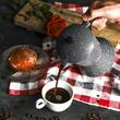 Espressor de cafea pentru aragaz, marmorat negru, 0.3L, Kinghoff