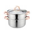 Set de 3 piese, oala pentru fiert cu abur, inox, diametru 22 cm, capacitate 4 litri, Klausberg