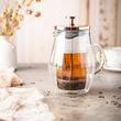 Infuzor, aparat din sticla cu piston pentru cafea, ceai, culoare cupru, capacitate 350 ml, Klausberg