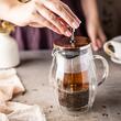 Infuzor, aparat din sticla cu piston pentru cafea, ceai, culoare cupru, capacitate 350 ml, Klausberg