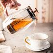 Infuzor, aparat din sticla cu piston pentru cafea, ceai, culoare cupru, capacitate 350 ml, Klausberg