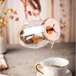 Infuzor, aparat din sticla cu piston pentru cafea, ceai, culoare cupru, capacitate 350 ml, Klausberg