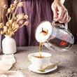 Infuzor, aparat din sticla cu piston pentru cafea, ceai, culoare cupru, capacitate 600 ml, Klausberg