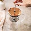 Infuzor, aparat din sticla cu piston pentru cafea, ceai, culoare cupru, capacitate 600 ml, Klausberg