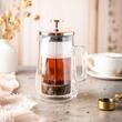 Infuzor cafea, ceai, cu piston, sticla, culoare cupru, 0,35 L Klausberg