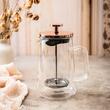 Infuzor cafea, ceai, cu piston, sticla, culoare cupru, 0,35 L Klausberg