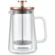 Infuzor cafea, ceai, cu piston, sticla, culoare cupru, 0,35 L Klausberg