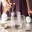 Infuzor cafea, ceai, cu piston, sticla, culoare cupru, 0,60L Klausberg