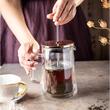 Infuzor cafea, ceai, cu piston, sticla, culoare cupru, 0,60L Klausberg