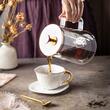 Infuzor cafea, ceai, cu piston, sticla, culoare cupru, 0,60L Klausberg