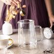 Infuzor cafea, ceai, cu piston, sticla, culoare cupru, 0,60L Klausberg