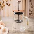 Infuzor cafea, ceai, cu piston, sticla, culoare cupru, 0,60L Klausberg