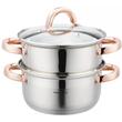 Set de 3 piese, oala pentru fiert cu abur, inox, diametru 18 cm, capacitate 2.5 litri, Klausberg