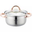 Set de 4 piese, oala pentru fiert cu abur, inox, diametru 18 cm, capacitate 2.5 litri, Klausberg