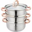 Set de 4 piese, oala pentru fiert cu abur, inox, diametru 20 cm, capacitate 3.1 litri, Klausberg
