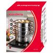 Set de 5 piese, oala pentru fiert cu abur, inox, diametru 20 cm, capacitate 3.1 litri, Klausberg