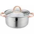 Set de 3 piese, oala pentru fiert cu abur, inox, diametru 22 cm, capacitate 4 litri, Klausberg