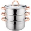 Set de 4 piese, oala pentru fiert cu abur, inox, diametru 22 cm, capacitate 4 litri, Klausberg