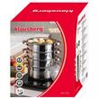 Set de 5 piese, oala pentru fiert cu abur, inox, diametru 22 cm, capacitate 4 litri, Klausberg