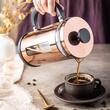 Infuzor pentru cafea, ceainic cu piston, culoare cupru, 1L, Klausberg