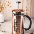 Infuzor pentru cafea, ceainic cu piston, culoare cupru, 1L, Klausberg