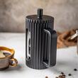 Infuzor negru de cafea si ceai, cu capac si piston 0,35 l, Klausberg