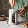 Infuzor din sticla, aparat pentru cafea, ceai  sau ierburi, capacitate 350 ml, gri, Klausberg