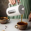 Infuzor din sticla, aparat pentru cafea, ceai  sau ierburi, capacitate 350 ml, gri, Klausberg