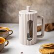 Infuzor din sticla, aparat pentru cafea, ceai  sau ierburi, capacitate 350 ml, bej, Klausberg
