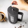 Infuzor pentru cafea si ceai, cu piston, 0,60 l, negru, Klausberg