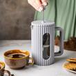 Infuzor din sticla, aparat pentru cafea, ceai  sau ierburi, capacitate 600 ml, gri, Klausberg
