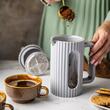Infuzor din sticla, aparat pentru cafea, ceai  sau ierburi, capacitate 600 ml, gri, Klausberg