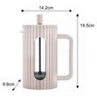 Infuzor din sticla, aparat pentru cafea, ceai  sau ierburi, capacitate 600 ml, bej, Klausberg