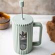 Infuzor din sticla, aparat pentru cafea, ceai  sau ierburi, capacitate 600 ml, verde, Klausberg