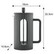 Ceainic pentru cafea, ceai cu piston, 1l negru, Klausberg