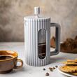 Infuzor de cafea si ceai cu capac si piston, 1l , gri, Klausberg
