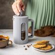 Infuzor de cafea si ceai cu capac si piston, 1l , gri, Klausberg