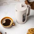 Infuzor cafea si ceai, presa, cu capac ,1l bej, Klausberg