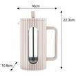 Infuzor cafea si ceai, presa, cu capac ,1l bej, Klausberg