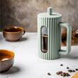 Infuzor din sticla, aparat pentru cafea, ceai  sau ierburi, capacitate 1000 ml, verde, Klausberg