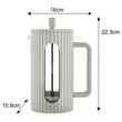 Infuzor din sticla, aparat pentru cafea, ceai  sau ierburi, capacitate 1000 ml, verde, Klausberg